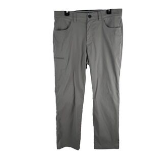 Orvis Mens 34x29 Grey Nylon Spandex Cargo Pants Water Repellent Stretch